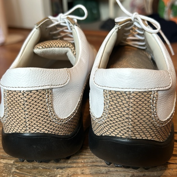 FootJoy LoPro Collection White Tan Oxford Golf Shoes w/Softspikes Mens 7M NWOT - Picture 5 of 9